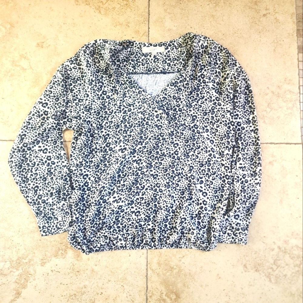 Loft Leopard Print Blouse